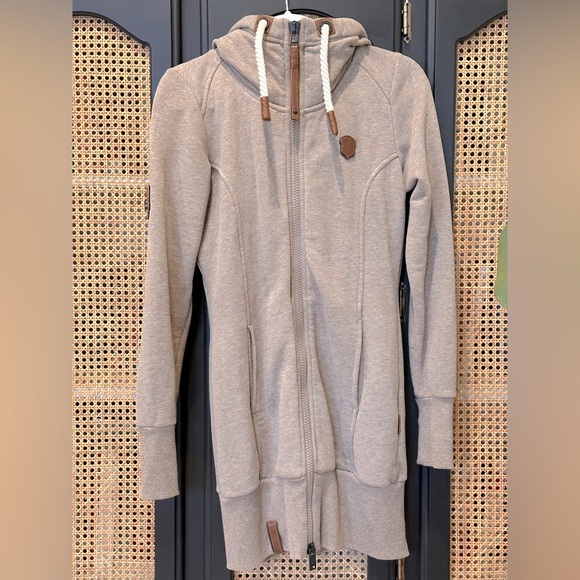 Naketano Beige/Brown Long Hoodie - Picture 1 of 2